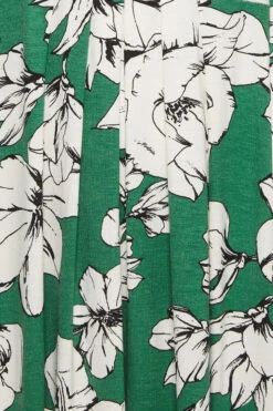 YOURS Curve Green Floral Wrap Dress -Plus Size Apparel Shop 7540ef46 1efd 45 301600 Z