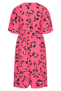 YOURS LONDON Curve Bright Pink Leopard Print Midi Wrap Dress 13 YOURS LONDON Curve Bright Pink Leopard Print Midi Wrap Dress -Plus Size Apparel Shop 76361fef e4a9 47 161388 BK