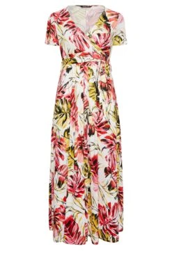 YOURS Curve White Leaf Print Front Tie Maxi Dress 12 YOURS Curve White Leaf Print Front Tie Maxi Dress -Plus Size Apparel Shop 76f5293d b0cc 45 302063 X