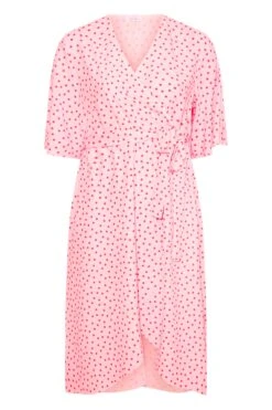 YOURS LONDON Curve Pink Polka Dot Midi Wrap Dress 12 YOURS LONDON Curve Pink Polka Dot Midi Wrap Dress -Plus Size Apparel Shop 78a2145f 3bab 4a 161732 X