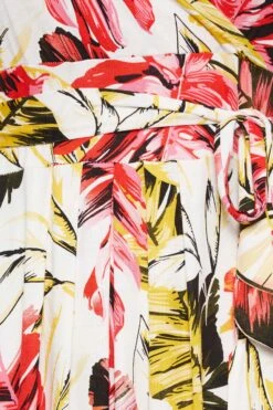 YOURS Curve White Leaf Print Front Tie Maxi Dress 11 YOURS Curve White Leaf Print Front Tie Maxi Dress -Plus Size Apparel Shop 78b6d348 1acf 4d 302063 Z