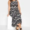 YOURS LONDON Curve Black Geometric Print Tiered Maxi Dress -Plus Size Apparel Shop 79398e0f 5396 44 161589 B