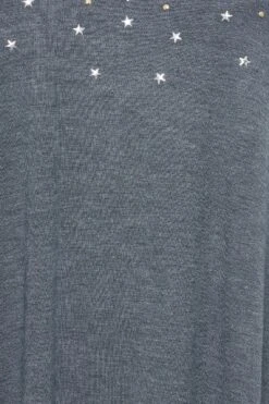 YOURS Curve Blue Star Embellished Jersey Top -Plus Size Apparel Shop 7b315c09 d63f 43 301861 Z