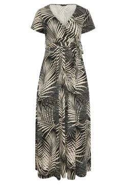 YOURS Curve Black Leaf Print Wrap Dress 12 YOURS Curve Black Leaf Print Wrap Dress -Plus Size Apparel Shop 7c707ee6 f542 4a 301599 X