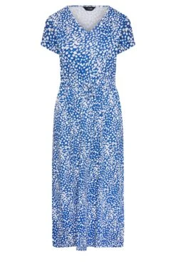 YOURS Curve Cobalt Blue Animal Print Maxi T-Shirt Dress -Plus Size Apparel Shop 7de11dd9 ff16 4e 137299 X
