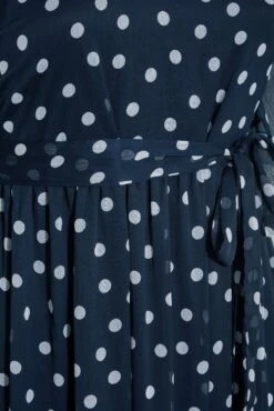 YOURS LONDON Curve Navy Blue Polka Dot Ruffle Maxi Dress 11 YOURS LONDON Curve Navy Blue Polka Dot Ruffle Maxi Dress -Plus Size Apparel Shop 7fcf0ce4 52e7 44 161144 S
