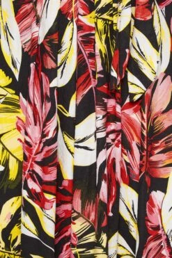 YOURS Curve Black Leaf Print Front Tie Maxi Dress -Plus Size Apparel Shop 80c0f47d 5170 45 302062 Z