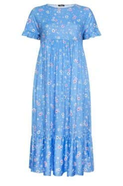 LIMITED COLLECTION Curve Blue Ditsy Print Frill Sleeve Maxi Dress 12 LIMITED COLLECTION Curve Blue Ditsy Print Frill Sleeve Maxi Dress -Plus Size Apparel Shop 80cc928e 0c85 4b 215604 X