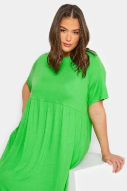 LIMITED COLLECTION Curve Bright Green Pocket Maxi Dress -Plus Size Apparel Shop 8111ae1d e08a 44 215718 D