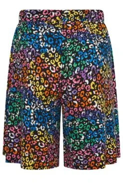 YOURS Curve Black Rainbow Leopard Print Shorts -Plus Size Apparel Shop 82bc5000 c40f 45 144842 Y