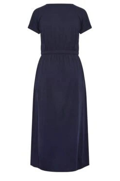 YOURS Curve Navy Blue Maxi T-Shirt Dress -Plus Size Apparel Shop 8592ee12 6151 42 137310 Y