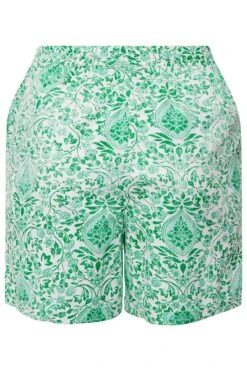 LIMITED COLLECTION Curve Green Paisley Print Shorts 10 LIMITED COLLECTION Curve Green Paisley Print Shorts -Plus Size Apparel Shop 85cee913 7250 4c 215577 Y
