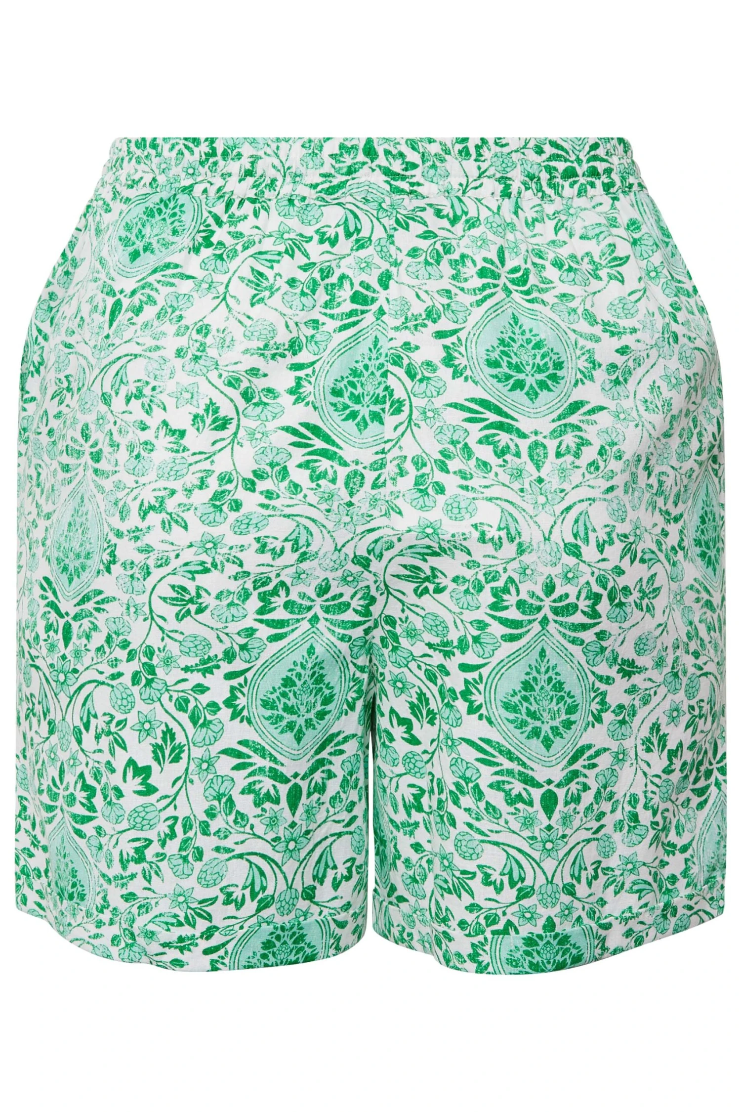 LIMITED COLLECTION Curve Green Paisley Print Shorts 6 LIMITED COLLECTION Curve Green Paisley Print Shorts - Image 4