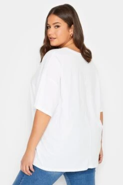 YOURS Curve White Heart Cut Out T-Shirt 9 YOURS Curve White Heart Cut Out T-Shirt -Plus Size Apparel Shop 863f4e68 75f5 43 320855 C