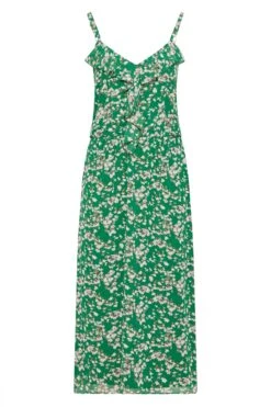 YOURS LONDON Curve Green Floral Print Ruffle Maxi Dress -Plus Size Apparel Shop 86adb3be 9c48 41 161126 F
