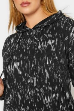 YOURS LUXURY Curve Black Foil Printed Hoodie Dress 10 YOURS LUXURY Curve Black Foil Printed Hoodie Dress -Plus Size Apparel Shop 87725140 4e8b 46 301466 E