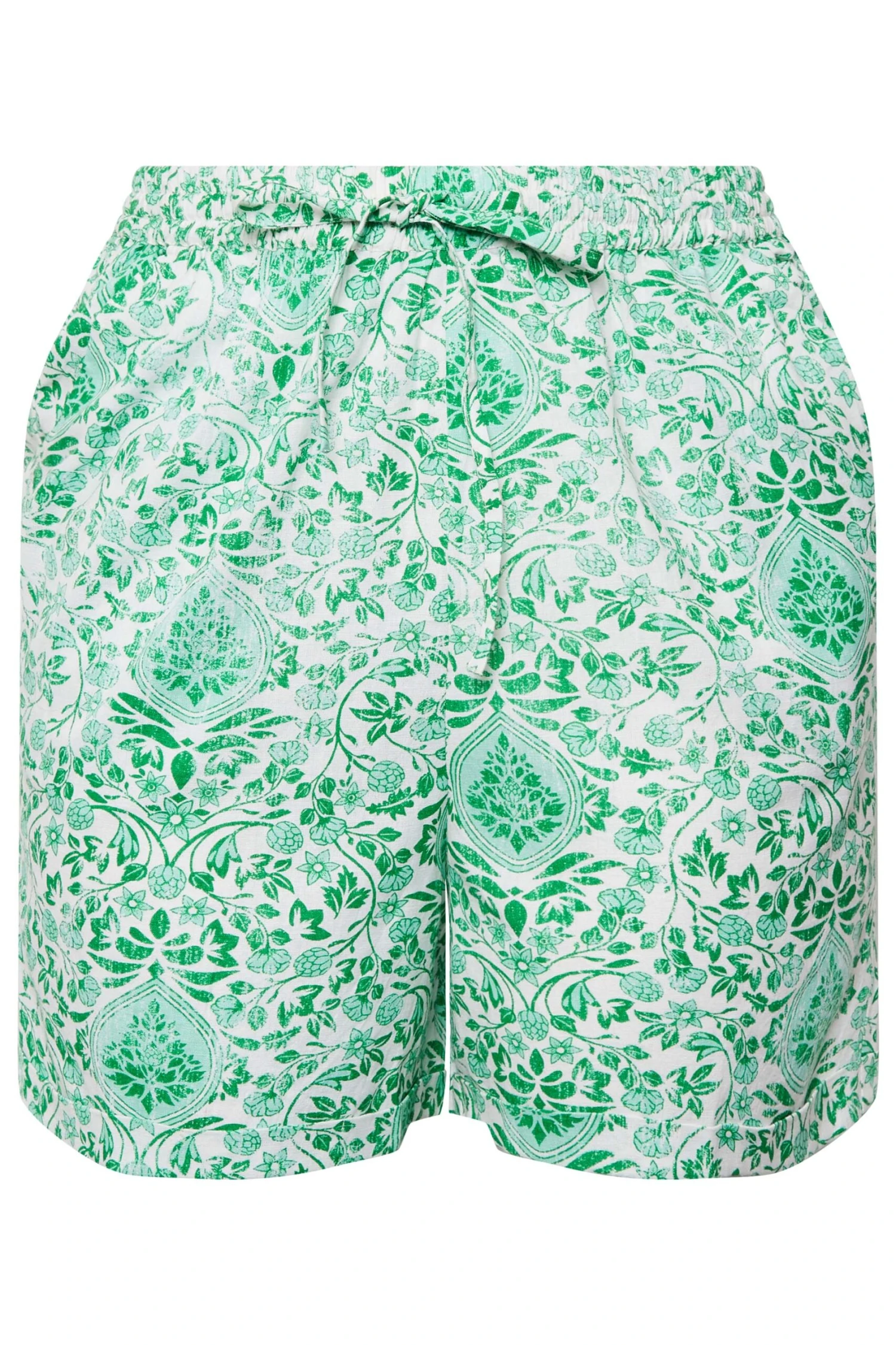 LIMITED COLLECTION Curve Green Paisley Print Shorts 5 LIMITED COLLECTION Curve Green Paisley Print Shorts - Image 3
