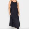 YOURS Curve Navy Blue Tiered Maxi Sundress -Plus Size Apparel Shop 88646835 9a4a 42 137359 B