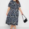 YOURS Curve Black Floral Print Tiered Midi Dress 2 YOURS Curve Black Floral Print Tiered Midi Dress -Plus Size Apparel Shop 8b9345f5 abf1 4c 300801 B