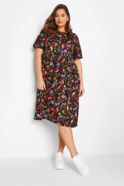 LIMITED COLLECTION Curve Black Scribble Print Smock Dress -Plus Size Apparel Shop 8ccf1933 a307 47 215777 A