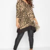 YOURS Curve Black & Beige Brown Animal Print Top 1 YOURS Curve Black & Beige Brown Animal Print Top -Plus Size Apparel Shop 8d6e24e4 fd36 4b 320622 B