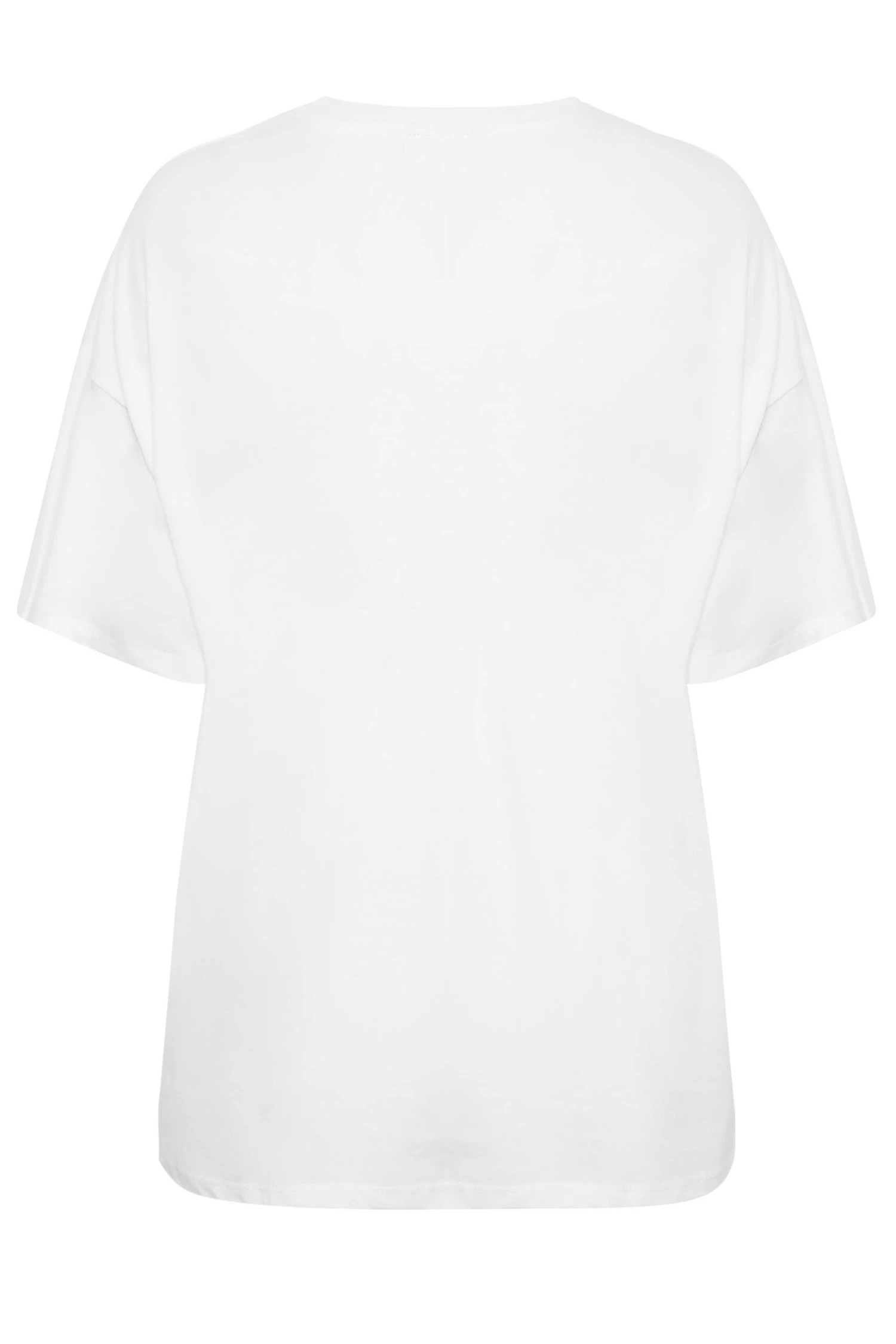 YOURS Curve White Heart Cut Out T-Shirt 8 YOURS Curve White Heart Cut Out T-Shirt - Image 6