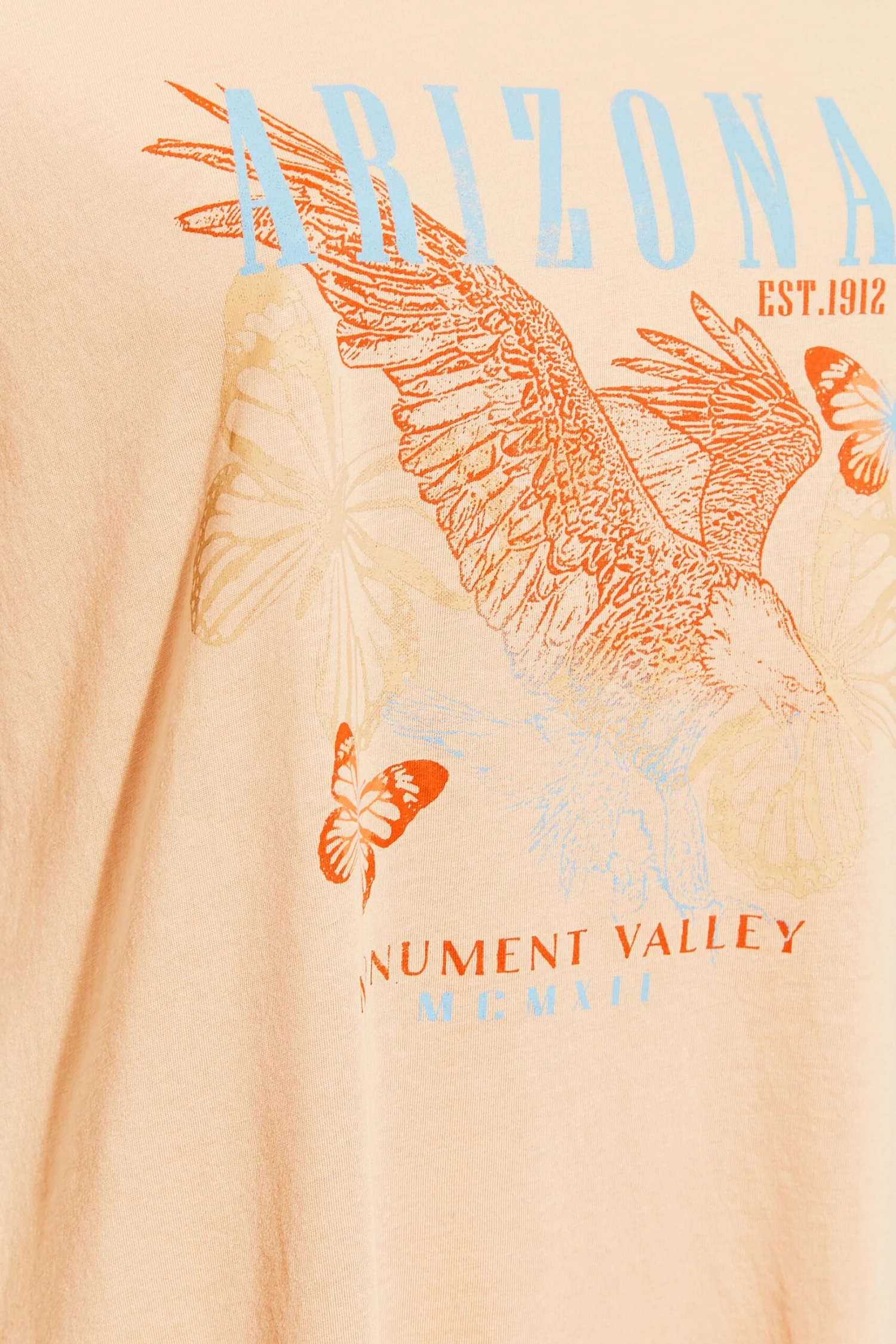 YOURS Curve Natural Brown 'Arizona' Eagle Print T-Shirt 6 YOURS Curve Natural Brown 'Arizona' Eagle Print T-Shirt - Image 4