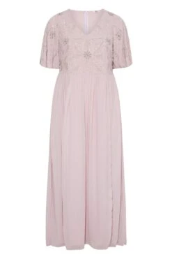 LUXE Curve Pink Floral Hand Embellished Maxi Dress -Plus Size Apparel Shop 8eb224dd 3233 40 161158 X