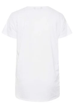 YOURS Curve White Floral Mesh Front T-Shirt -Plus Size Apparel Shop 8f1526bd 956f 47 320829 Y