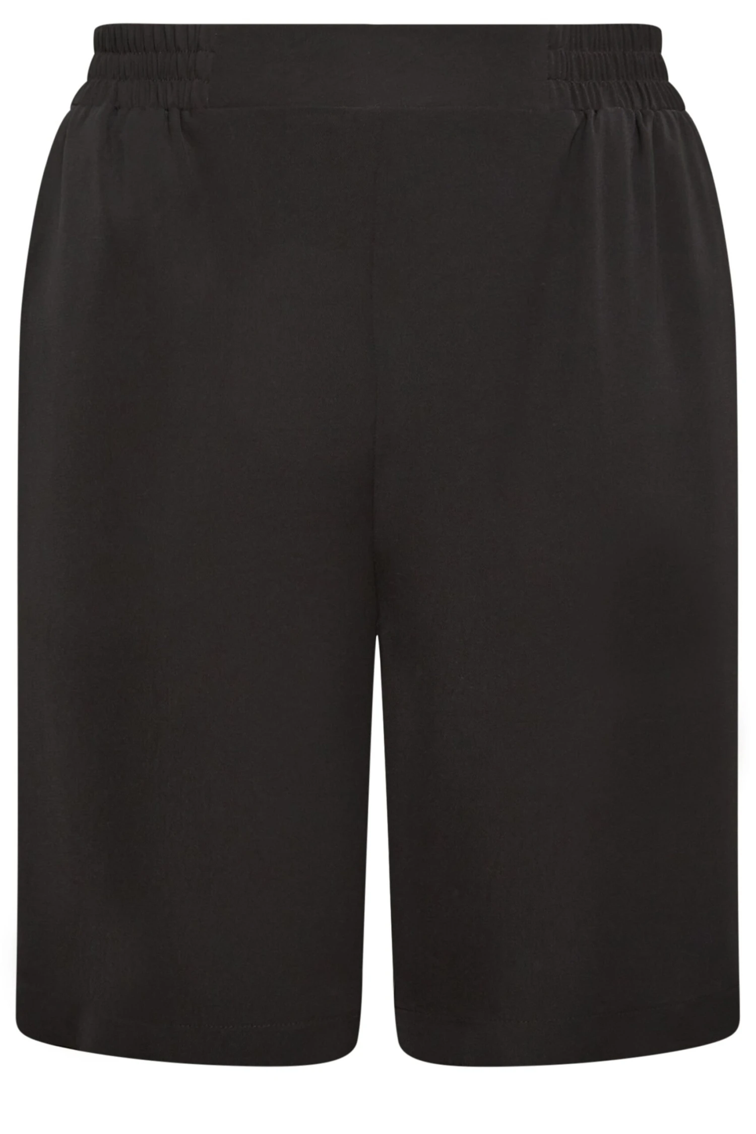 YOURS Curve Black Elasticated Waist Pull On Shorts 6 YOURS Curve Black Elasticated Waist Pull On Shorts - Image 4