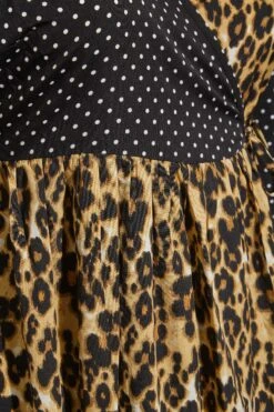 LIMITED COLLECTION Curve Black Contrast Leopard Polka Dot Print Wrap Dress -Plus Size Apparel Shop 8fd99b03 f5d3 4d 214899 Z