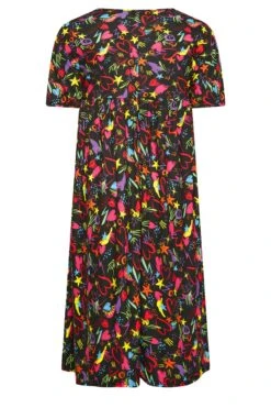 LIMITED COLLECTION Curve Black Scribble Print Smock Dress -Plus Size Apparel Shop 910f1410 32ea 4b 215777 Y