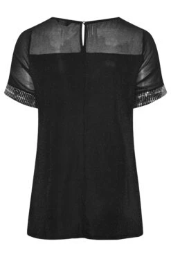 YOURS Curve Black Chiffon Sequin Top 13 YOURS Curve Black Chiffon Sequin Top -Plus Size Apparel Shop 93f08a69 ea72 45 174184 Y