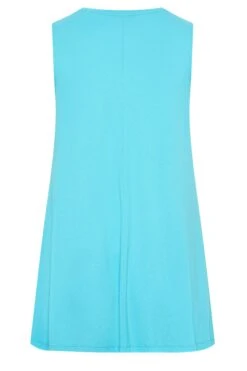 YOURS Curve Aqua Blue Swing Vest Top -Plus Size Apparel Shop 94555812 b38c 44 320847 Y