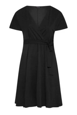 YOURS LONDON Curve Black Tie Waist Wrap Midi Dress -Plus Size Apparel Shop 95f5ce91 22b9 41 161105 F