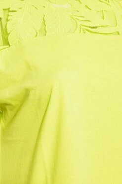 YOURS Curve Bright Green Floral Mesh Panel T-Shirt -Plus Size Apparel Shop 977727b2 f0a2 49 300516 Z