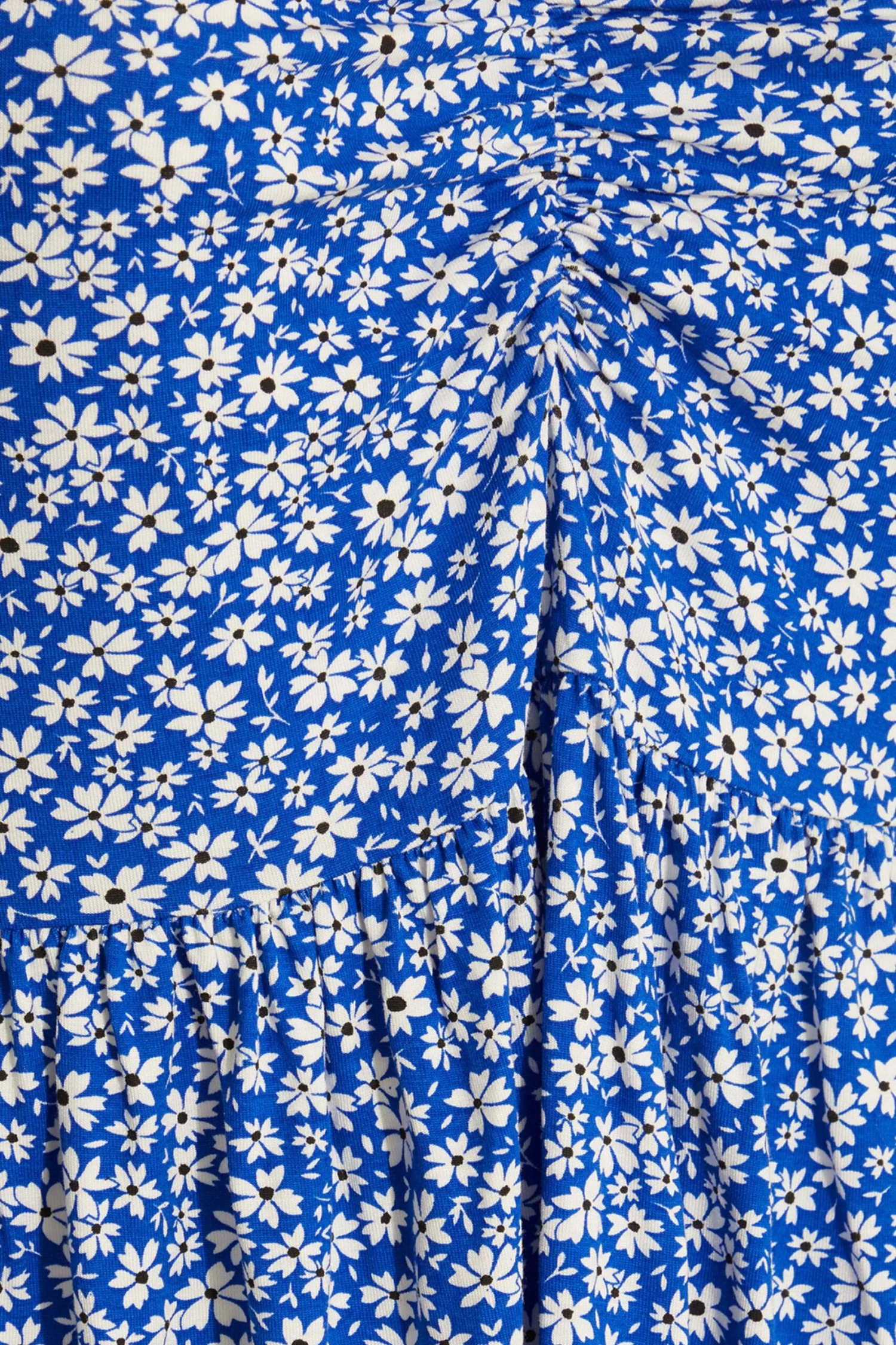 YOURS Curve Blue Floral Ruched Top 6 YOURS Curve Blue Floral Ruched Top - Image 4