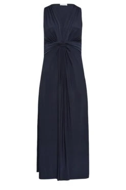 YOURS LONDON Curve Navy Blue Knot Front Maxi Dress -Plus Size Apparel Shop 9932bf62 fd60 42 162140 X