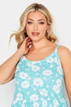 YOURS Curve Blue Floral Tiered Maxi Sundress 10 YOURS Curve Blue Floral Tiered Maxi Sundress -Plus Size Apparel Shop 9a231bdf 0152 4e 137361 D