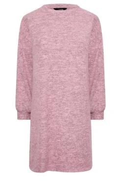 YOURS Curve Pink Marl Soft Touch Midi Dress -Plus Size Apparel Shop 9b4e67df c40f 4c 301740 X