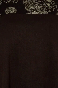 YOURS LUXURY Curve Silver Floral Foil Print Panel Top -Plus Size Apparel Shop 9c221b03 cfe7 42 301648 Z