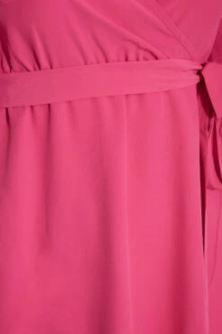 YOURS LONDON Curve Hot Pink Midi Wrap Dress -Plus Size Apparel Shop 9c82dc9f 093c 4d 161384 S