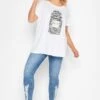 YOURS Curve White 'Amour' Perfume Print T-Shirt -Plus Size Apparel Shop 9ca6ba27 5747 44 320891 B