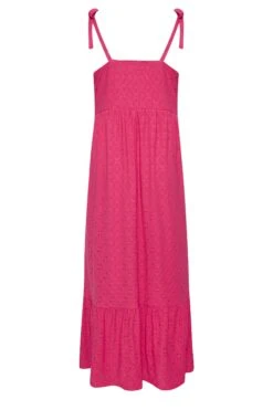 YOURS Curve Hot Pink Broderie Anglaise Maxi Dress -Plus Size Apparel Shop 9d9d5241 8905 45 137567 Y