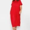 LIMITED COLLECTION Curve Red Pocket Maxi Dress -Plus Size Apparel Shop 9deb44a8 ed96 4b 215720 B
