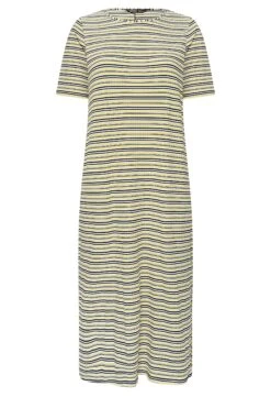 YOURS Curve Yellow Stripe Print Maxi T-Shirt Dress -Plus Size Apparel Shop 9e173560 b748 4c 137565 X