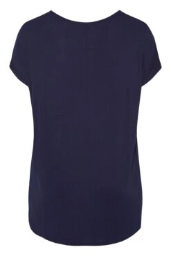 YOURS Curve Navy Blue Grown On Sleeve T-Shirt -Plus Size Apparel Shop 9f3fbd85 60a3 4f 191959 Y
