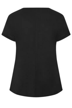 YOURS Curve Black Floral Mesh Panel T-Shirt -Plus Size Apparel Shop a0dbd3c5 39a1 4e 320827 Y