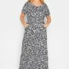 YOURS Curve Black Floral Maxi T-Shirt Dress -Plus Size Apparel Shop a26e1d30 7690 46 137300 B