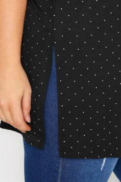 Curve Black Stud Embellished T-Shirt 10 Curve Black Stud Embellished T-Shirt -Plus Size Apparel Shop a3315ae2 ae7c 40 300235 D